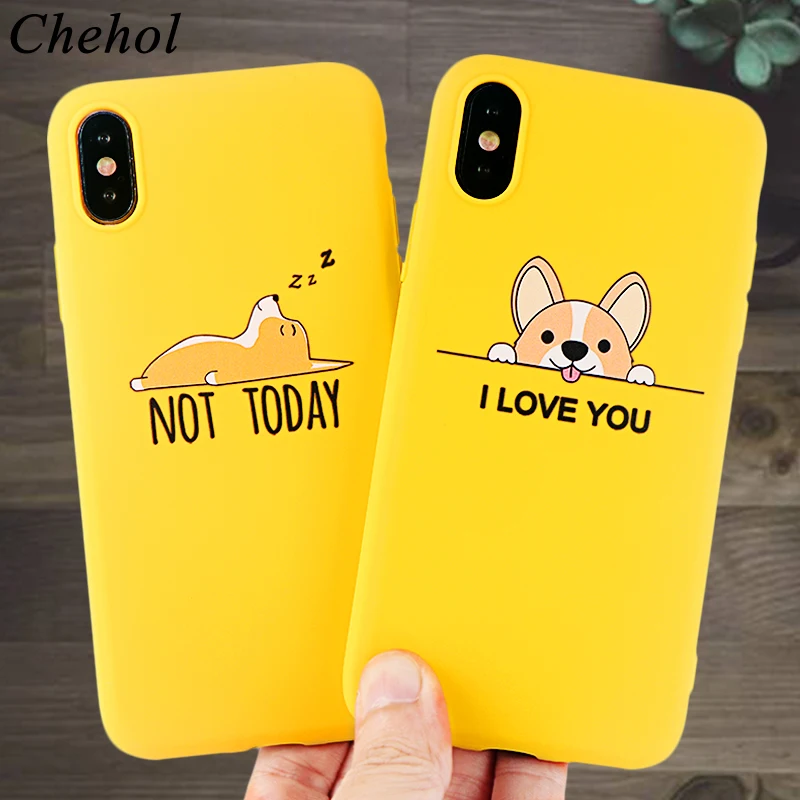 Fashion Soft Silicone Fitted Mobile Phone Cases for iPhone X XS MAX XR 6 s 7 8 Plus Case Cute Corgi Dog Back Cover Accessories |