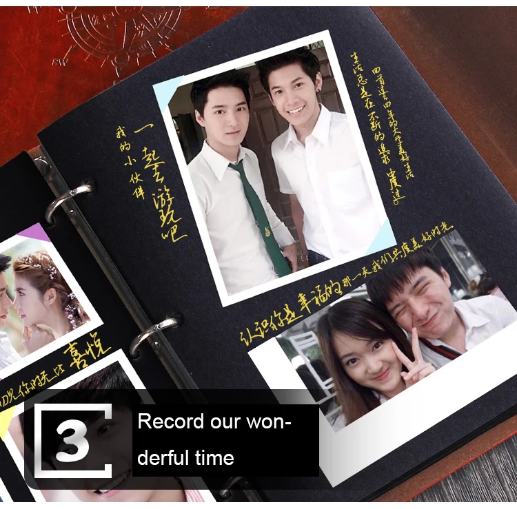 Кожаный фотоальбом Ретро Свадебный Гость книга DIY винтажный альбом для зарисовок черные страницы фото книга для юбилея Рождество День Матери