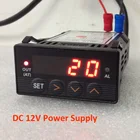 QB-T7100 DC12V интеллигентая (ый) светодиодный цифровой PID Температура контроллер сигнализации релейный выход Панель Размеры 48*24 мм