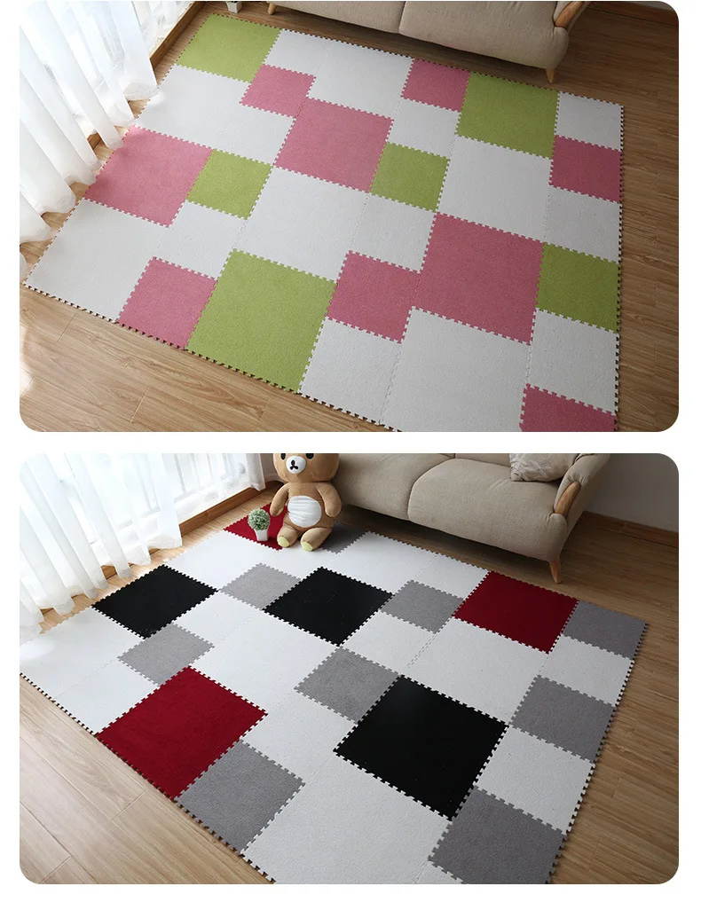 45x45 EVA плюшевые детские игровые коврики напольный коврик пазл детский пенный