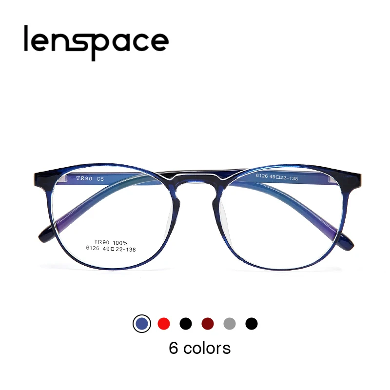 Lenspace 2018 Модные мужские и женские очки TR90 оправа винтажные круглые прозрачные