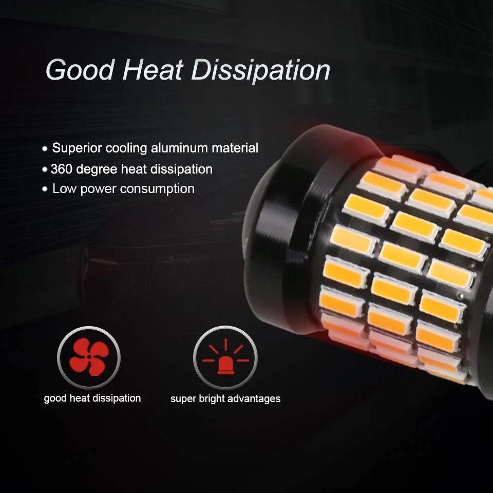 NLpearl автомобиля Led 2x сигнальная лампа BA15S P21W BAU15S PY21W 1156 R5W стоп сигналы СИД