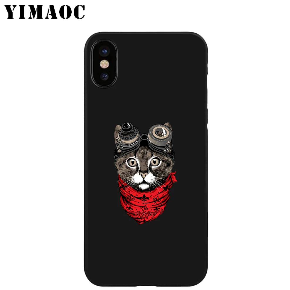 YIMAOC Amazing Cat Мягкий ТПУ Черный силиконовый чехол для iPhone X или 10 8 7 6 6S Plus 5 5S SE Xr Xs Max |
