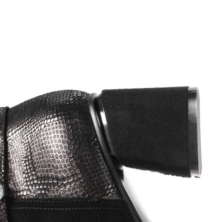 MLJUESE/женские ботильоны из замши зимняя короткая плюшевая пряжка на ремешке