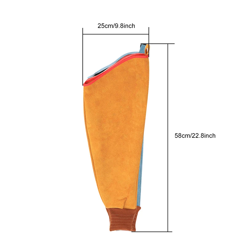 

2Pcs Wear-resistant Cowhide Welding Sleeves of Welder Clothing High Temperature Resistant Working Arm Protective Safety Gloves
