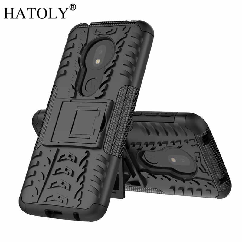 Чехол HATOLY для Motorola Moto G7 Play противоударный силиконовый Жесткий пластиковый