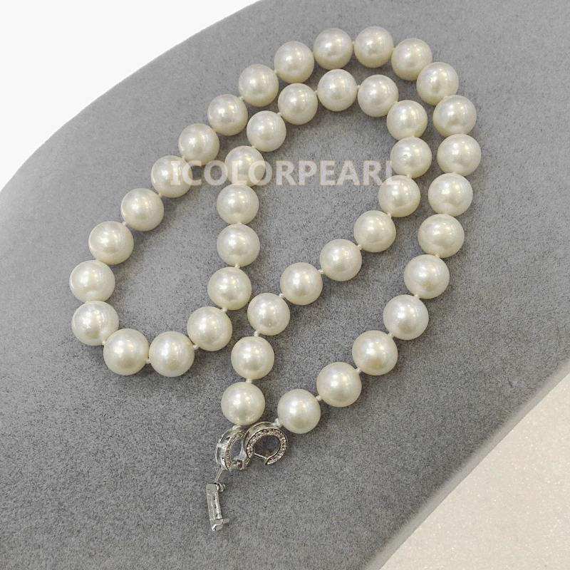 Ожерелье из натурального пресноводного жемчуга WEICOLOR AAAA + 45 см 10 мм круглой формы с