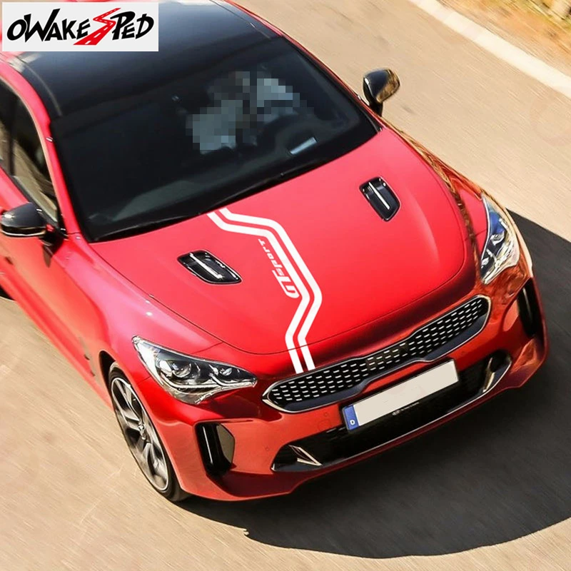 Гоночный трек Графика наклейка на капот автомобиля Для Киа Стингер GT Спортивные
