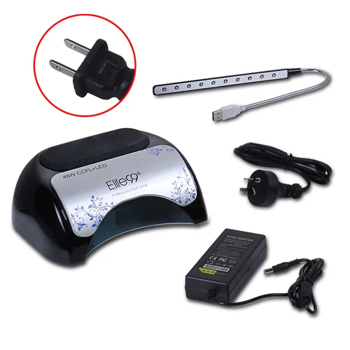48W US plug Светодиодный светильник для ногтей, 6 Вт/48 Вт, лампа для маникюра, Гель-лак, лампа для сушки ногтей, УФ лампа, профессиональный свет 30 с/60 с/90 с для отверждения ногтей - Цвет: 48W US plug
