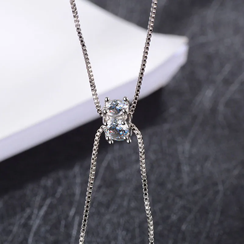 2021 новые модные женские туфли 925 серебро Цвет Tassel Pendant Стразы Длинная цепочка