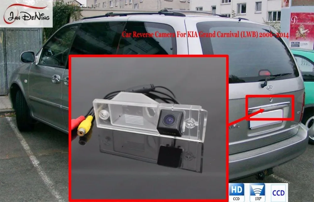 JanDeNing для Kia Grand Carnival (LWB)2006 2014 HD CCD автомобильная парковочная камера заднего