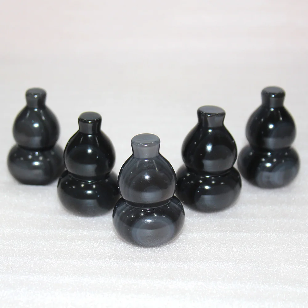 Natural crystal quartz obsidian Style of gourd Crystal crafts handlebars Healthy Energy Stone for Home Furnishing decoration | Дом и сад
