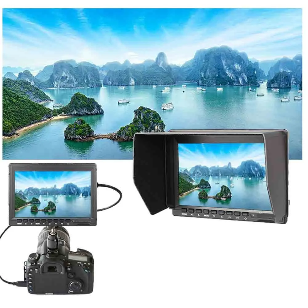 Новый 7 дюймовый IPS full hd dslr lcd waveform pro security монитор тестирования камеры serial с