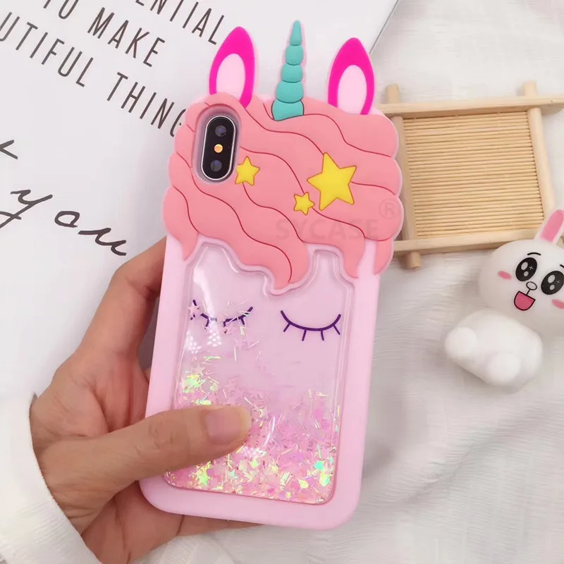 SYCASE милые зыбучие пески Единорог основа для huawei Коврики 9 Pro 10 pro Honor V9 V10