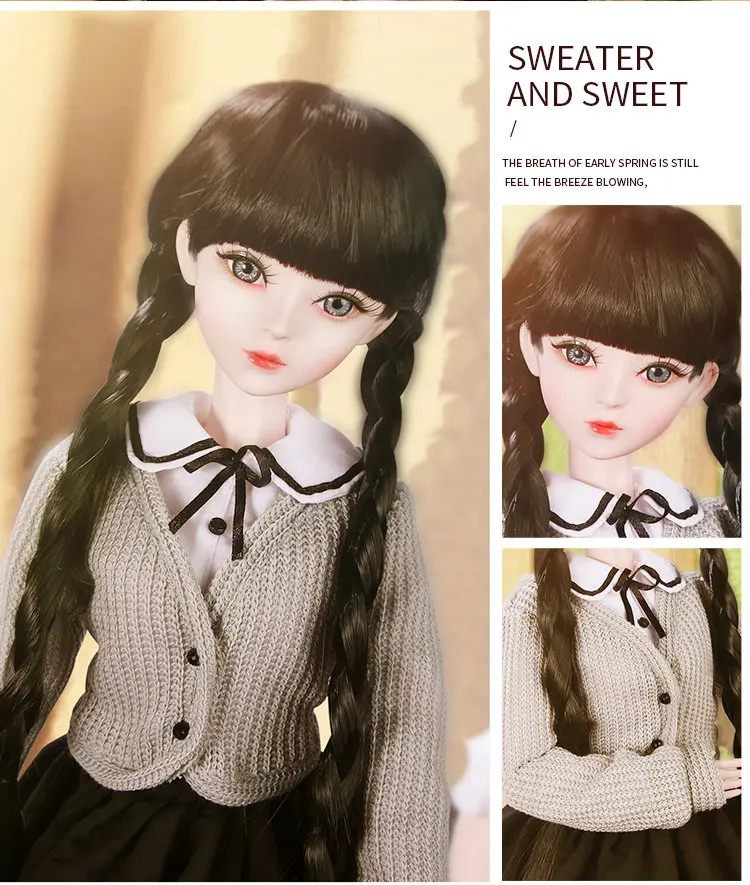 Оригинальная ручная работа 1/3 Bjd куклы полный набор большой 60 см Мода девушка 23 шарнирная кукла детские игрушки для девочек подарок на день рождения