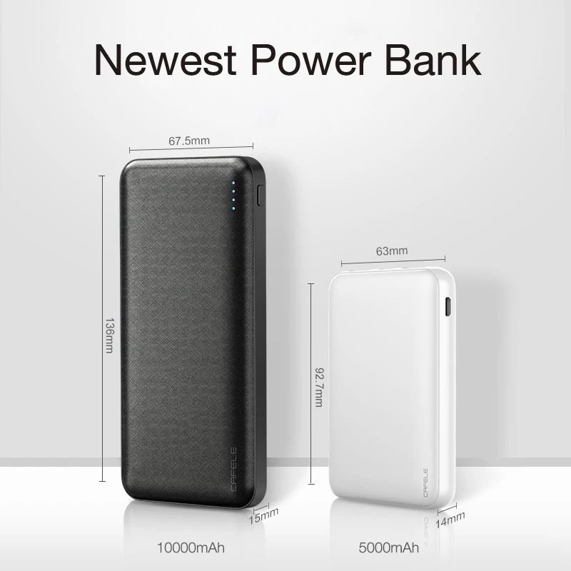 Cafele 5000 мАч портативное зарядное устройство внешний аккумулятор для iPhone Xiaomi Mi
