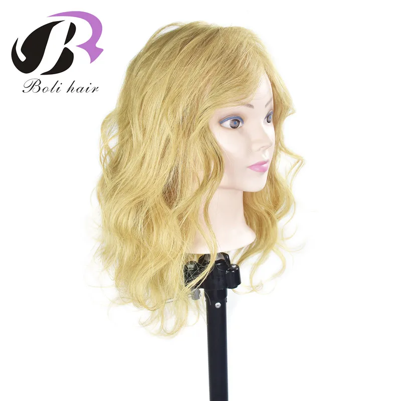 Free Shipping Blinde 40cm Mannequin Head For Hairdressing Training Manikin Doll Head With Desk Holder For Hairstyles Practice