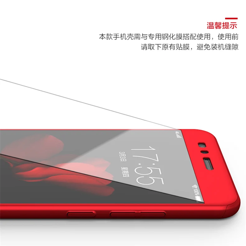 MLLSE Case For Xiaomi Mi 5X /A1 Cases 360 Protective Full Matte Phone Shell Cover A1 gratis Tempered glass |