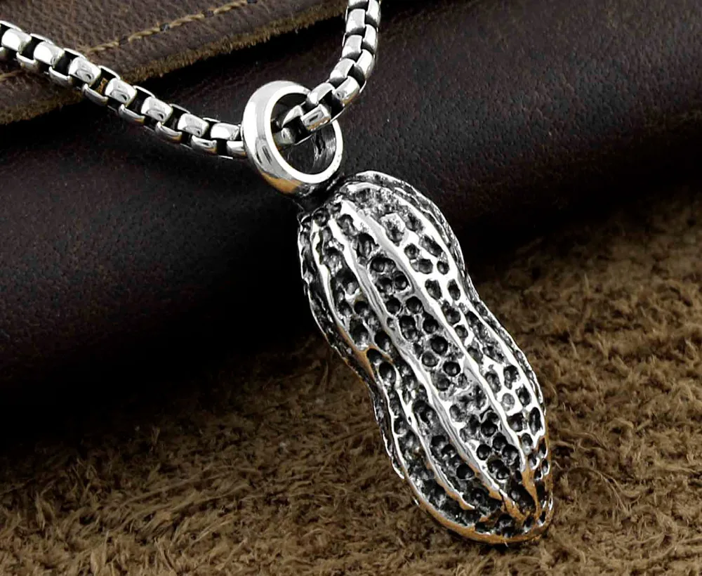 Нержавеющая сталь 3D арахисовое высокодетализированный счастливый кулон