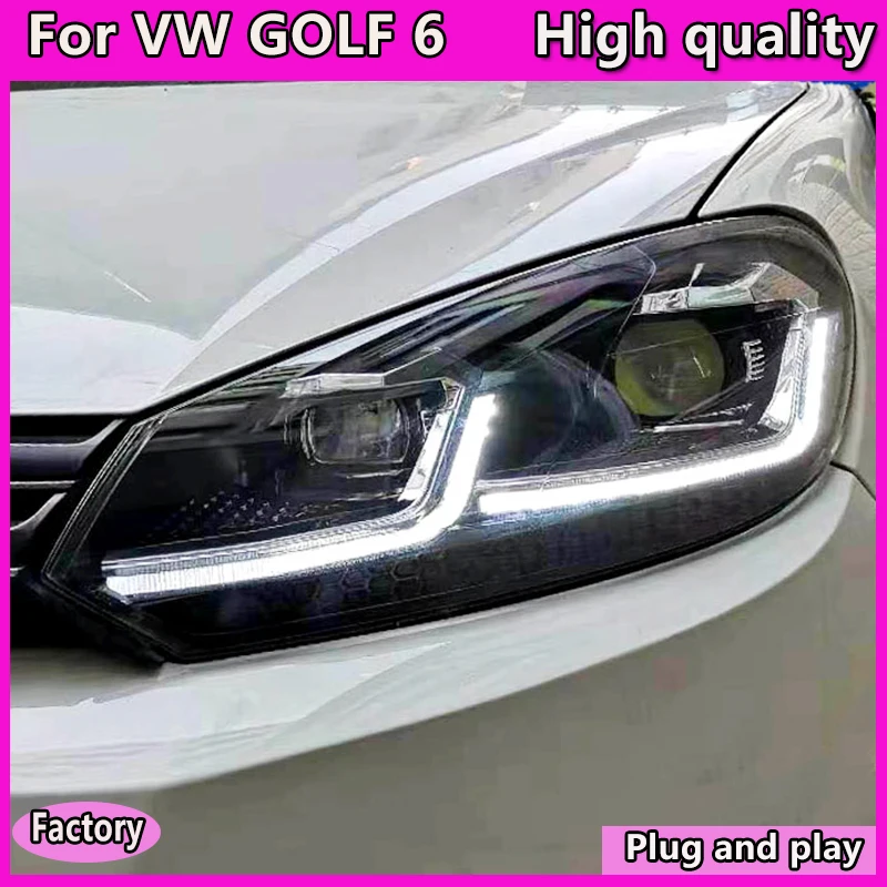 Автомобильный Стайлинг для VW Golf 6 2009-2013 светодиодный задний фонарь MK6 налобный DRL