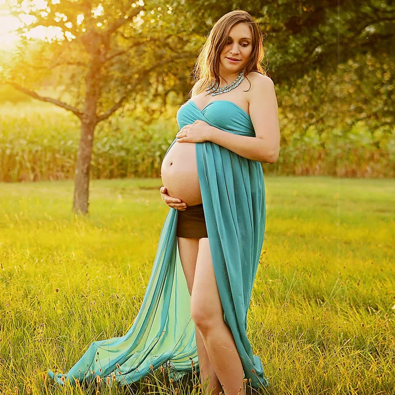 

Uovo Maternity Dress Maternity Photography Props Sexy Maxi Dress Elegant Fancy Pregnancy Photo Shoot Women Long Dress One Size