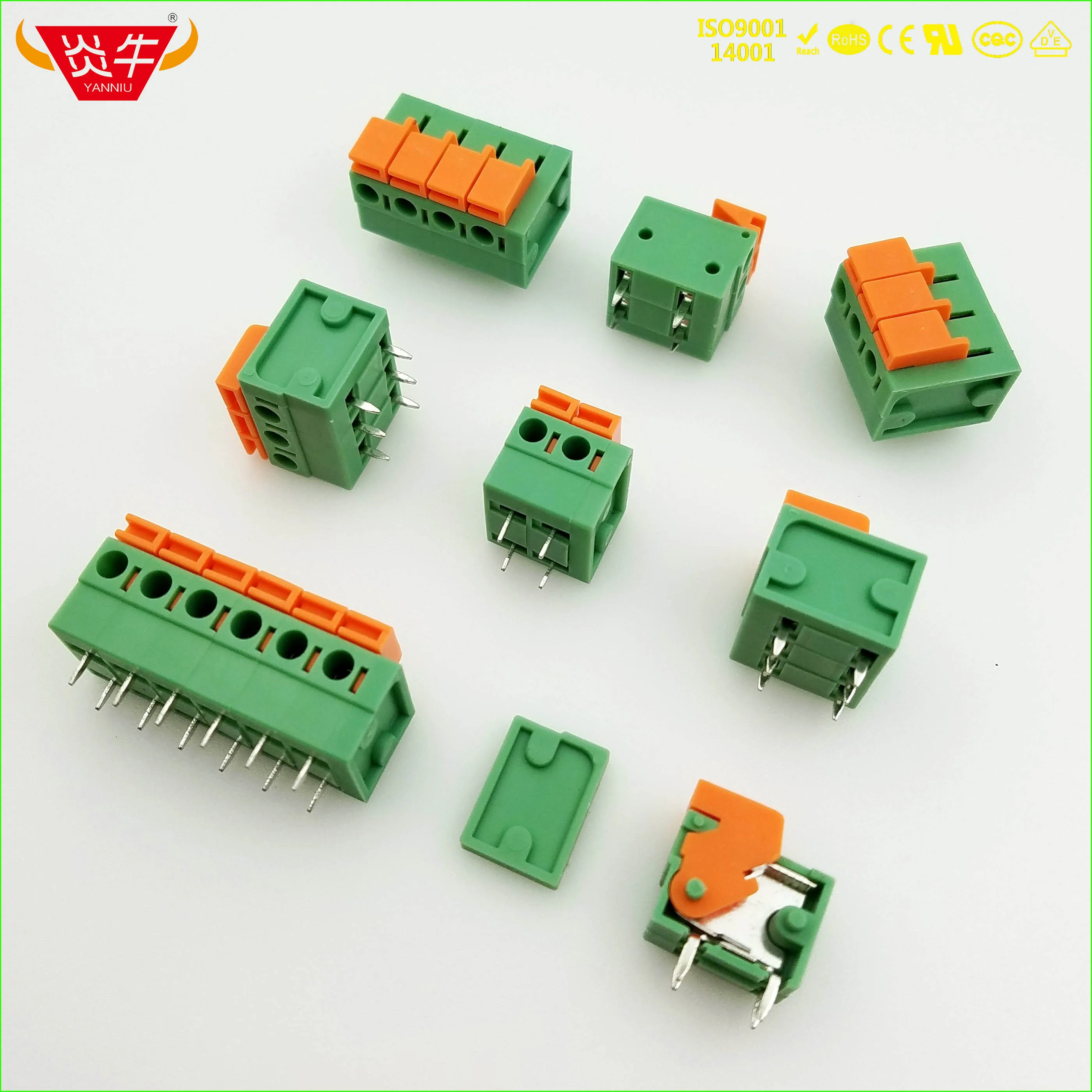 KF142R 5,08 2P~ 12P PCB Пружинные клеммные блоки DG142R 5,08 мм 2PIN~ 12PIN FFKDS/H1-5.08 1790335 Феникс контакт DEGSON KEFA