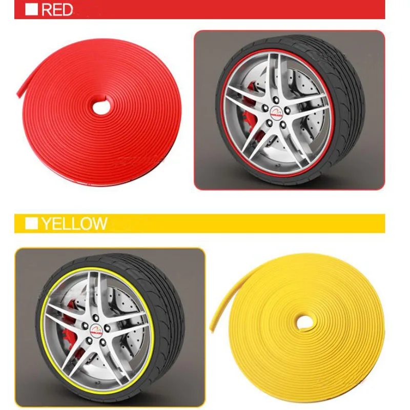 Защитная Наклейка на колесо автомобиля 8 м декоративная полоса ободное кольцо