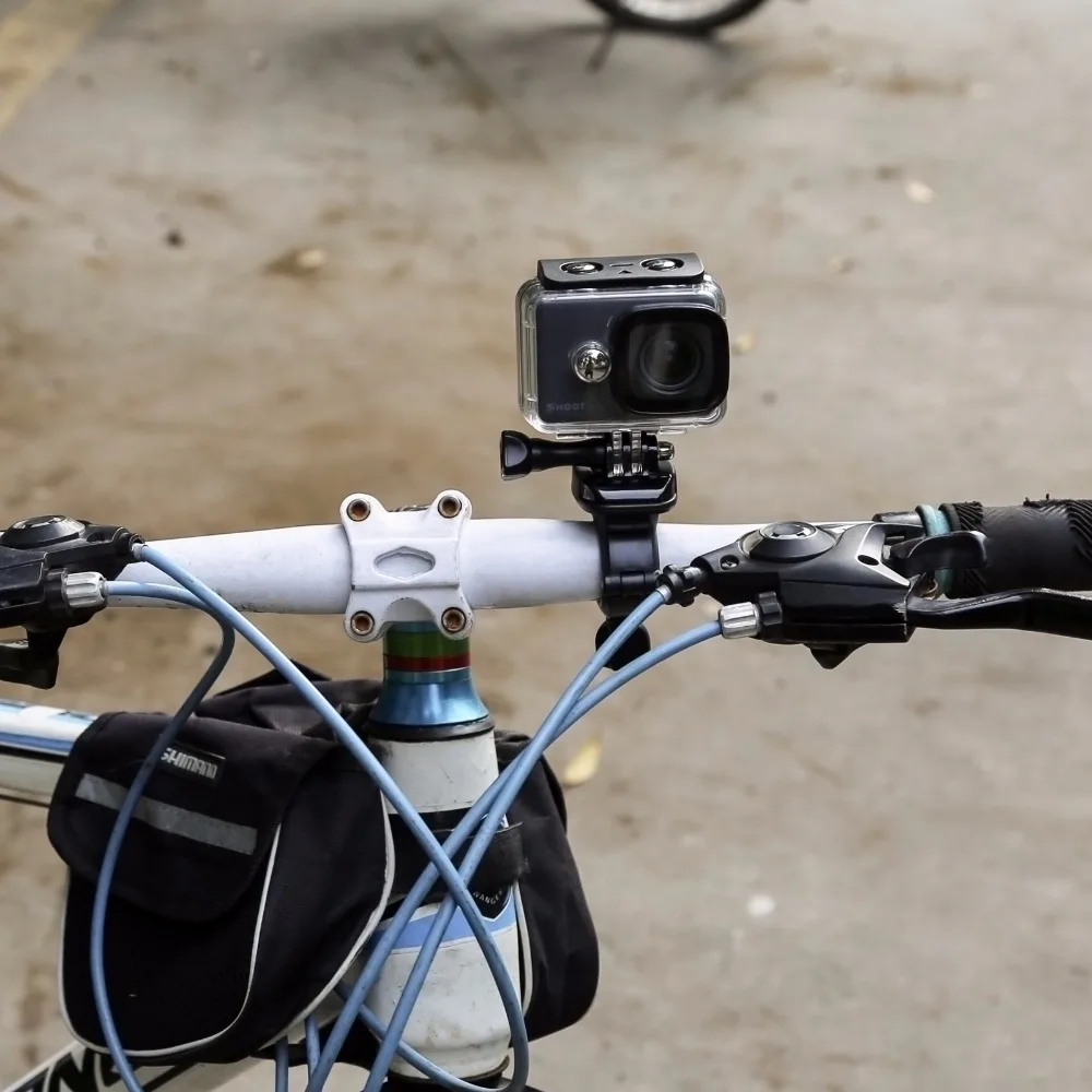 Съемка 360 Поворотный Зажим На Руль крепление для GoPro Hero 9 8 7 5 черный Xiaomi Yi 4K Eken Sjcam M20
