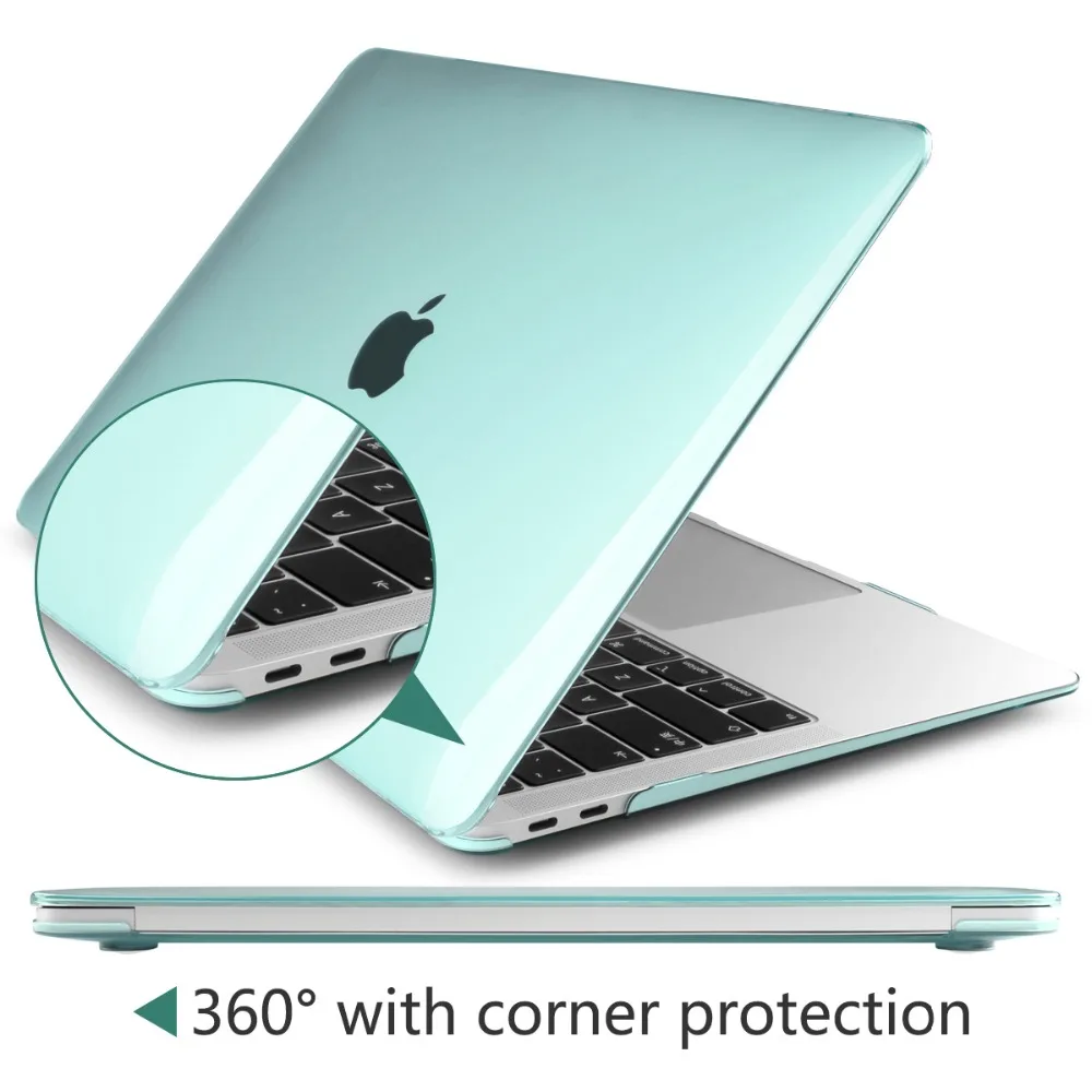 Прозрачный кристально чистый чехол для Macbook Air Pro retina 11 12 13 15 16 дюймов Touch Bar/Touch ID A2141 A1932 A1989 A2159