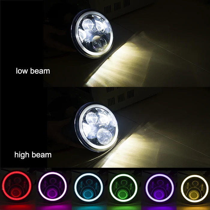 RGB 60 Вт 7 &quotкруглый светодиодный фонарь дальнего света для Jeep Land Rover Defender |