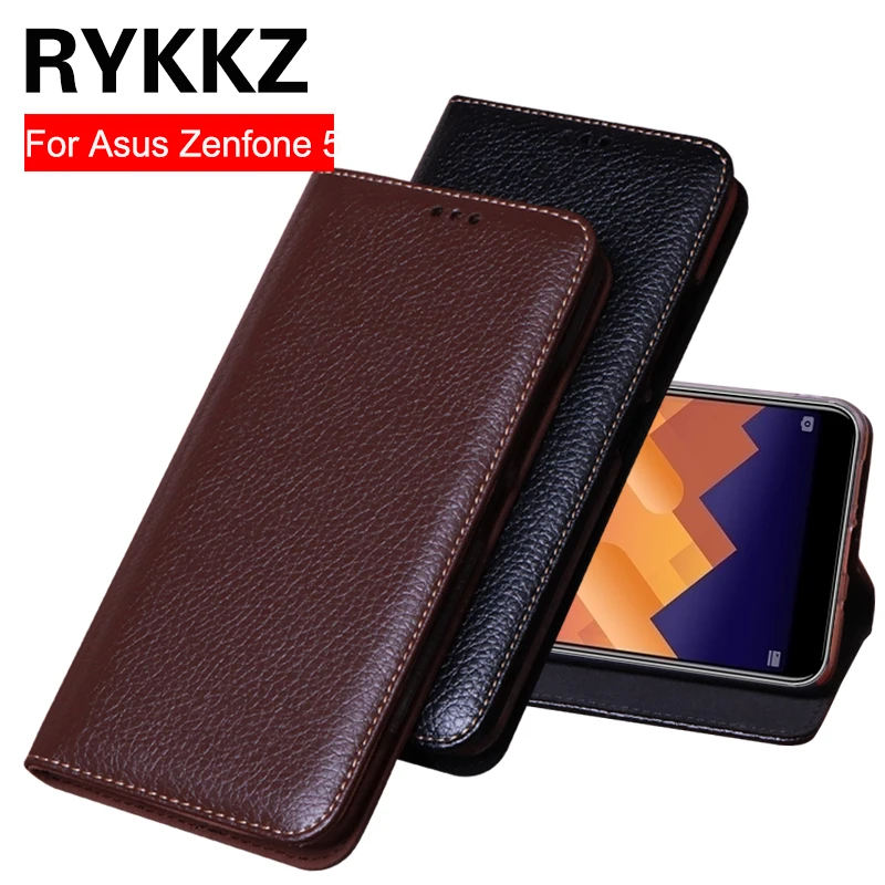 RYKKZ Роскошный кожаный флип чехол для Asus Zenfone 5 ZE620KL 6 2 ''защитный мобильный