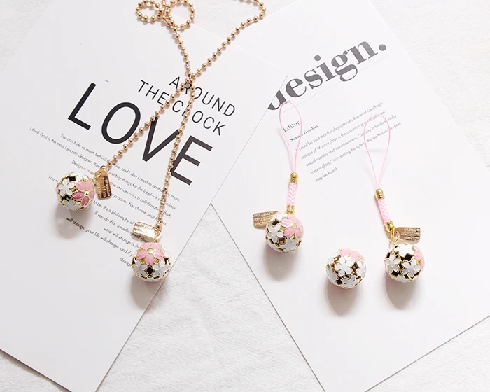 Традиционная Япония Розовая Сакура Колокольчик Омамори Хорошее Благословение Мобильный аксессуар Сумка Подвеска Оберег Хорошего Удачи Красивый Подарок J03