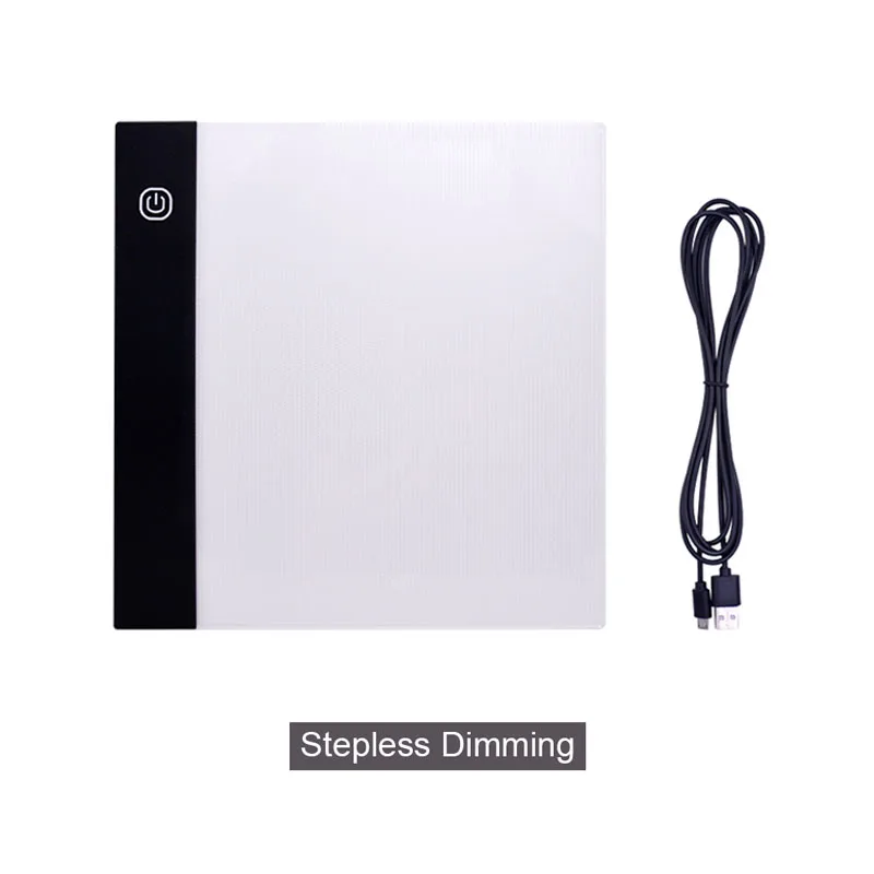 Stepless Dimming CHIPAL A5 цифровая графика планшет для рисования Pad светодиодный световой короб художественная копия доска Электроника USB живопись письма графические планшеты - Цвет: Stepless Dimming