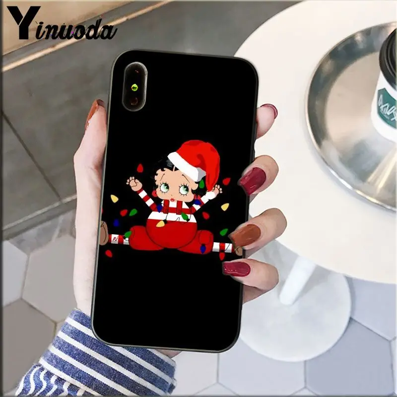 

Yinuoda betty boop Soft Silicone TPU Phone Cover for iPhone 6S 6plus 7 7plus 8 8Plus X Xs MAX 5 5S XR
