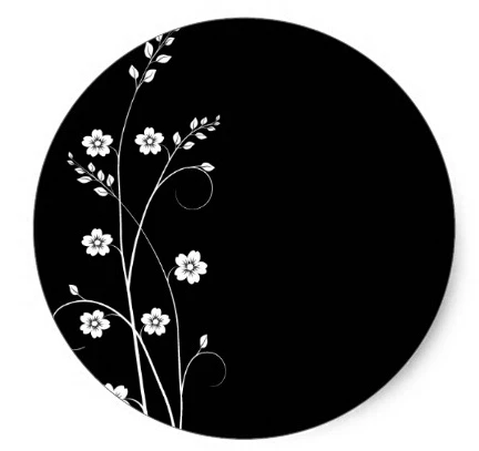 3.8 см Swirly Цветы Стикер |
