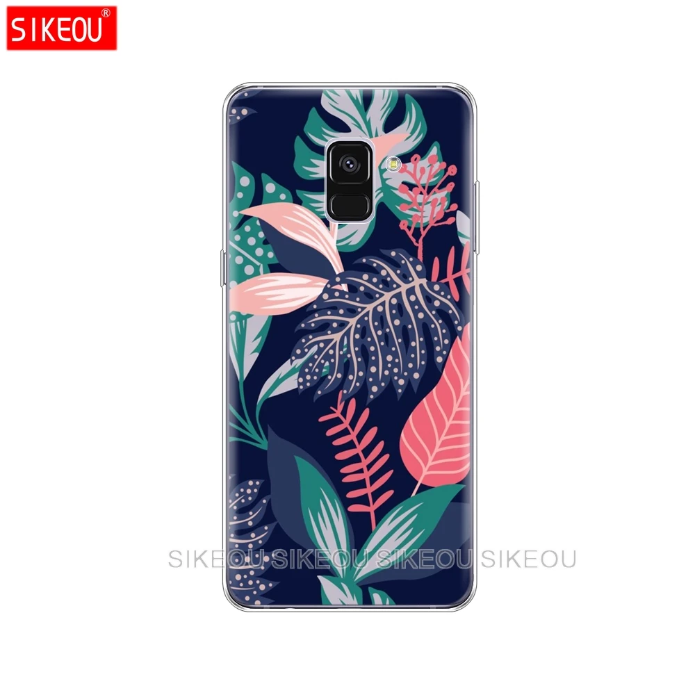 Силиконовый чехол для телефона Samsung Galaxy A8 2018 A3 A310 A5 A510 A7 2016 2017 тропические растения