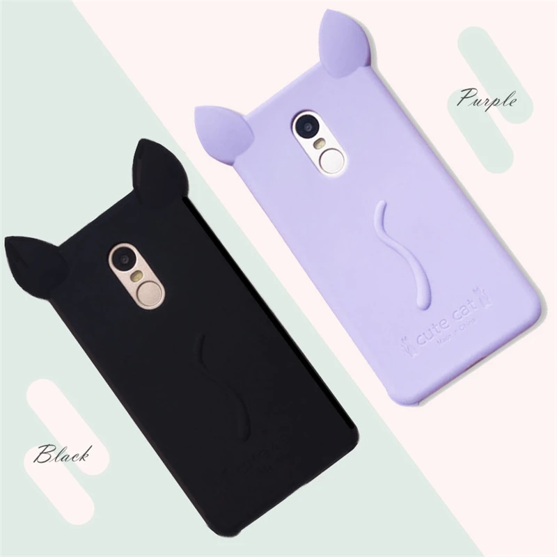 Xiaomi Redmi Note 4X Case Cover Cute 3D Cat Ear Cartoon Soft Silicone Gel For 4 Pro Prime Coque 5.5 inch |