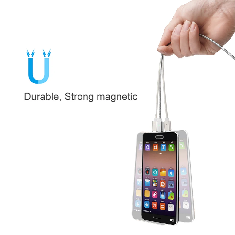 Магнитный зарядный кабель для Micro Usb Type C 3A адаптер быстрой зарядки светодиодный 8