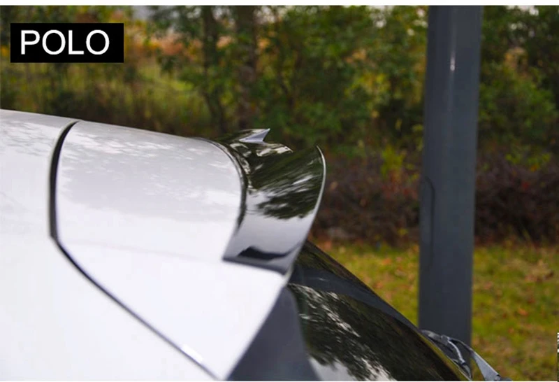 Для Polo Spoiler Высокое качество ABS Материал Автомобильный задний яркий черный спойлер верхнее крыло боковое крыло 2010