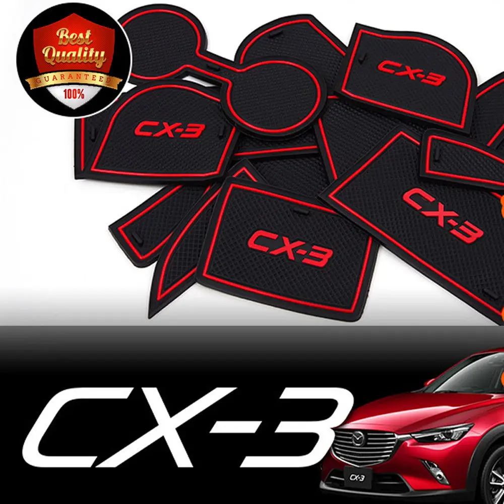 Для Mazda CX 3 2015 2019 затворный слот коврик CX3 подложки коврики Нескользящие облицовка