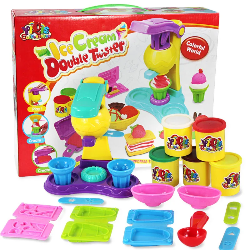 Kids Pretend Play Ice Cream Set with Plasticine Tools Toys for Children Simulation Toy Birthday Gift GW27 | Игрушки и хобби