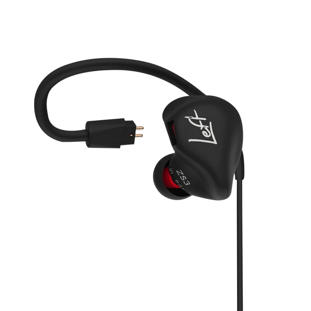 Эргономичные съемные наушники вкладыши KZ ZS3 аудиомониторы шумоизоляция HiFi