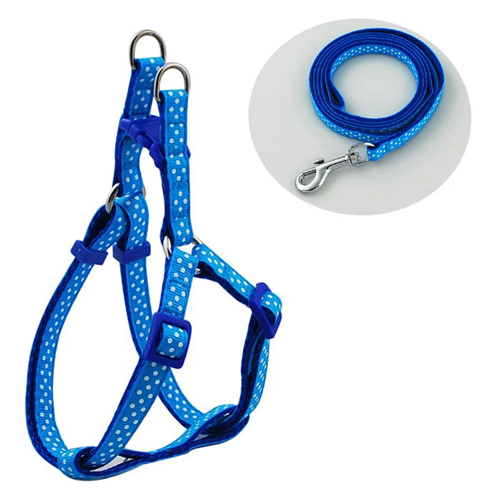 Поводок нейлоновый в горошек для прогулок ширина 1 0 см|pet harness|leash setwalking leash |