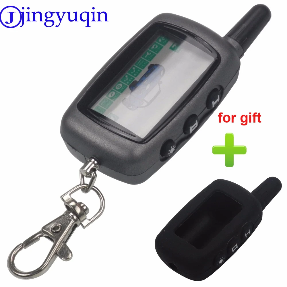 

jingyuqin +Tamarack Silicone 2-way LCD Remote Control Fob Keychain Key Case Cover For Two Way Car Alarm System Twage Starline A9
