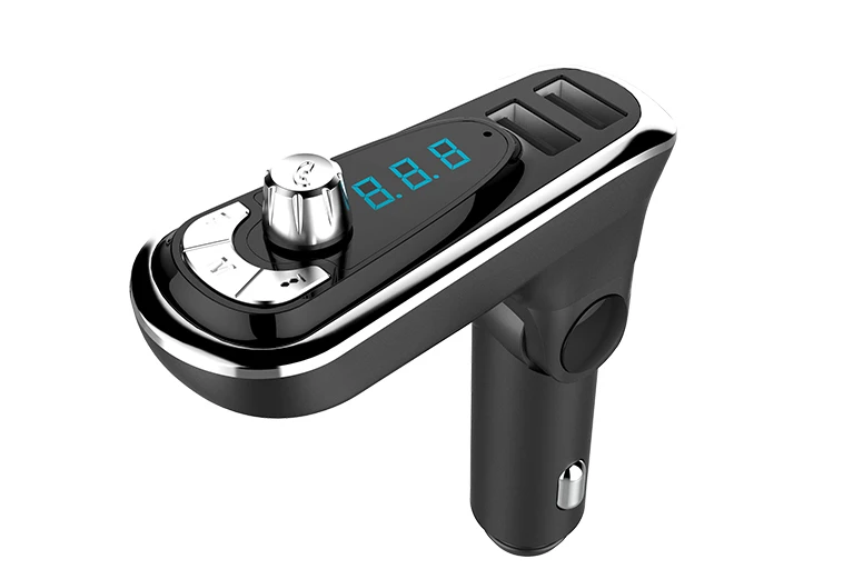 YASOKRO Bluetooth автомобильный комплект громкой связи fm-передатчик модулятор Автомобильный аудио mp3-плеер с детектором напряжения двойной USB Автомобильное зарядное устройство