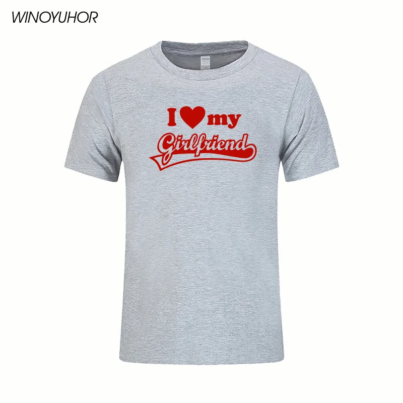 2021 Новая мода I Love My Girlfriend забавная Футболка с принтом мужские футболки подарок