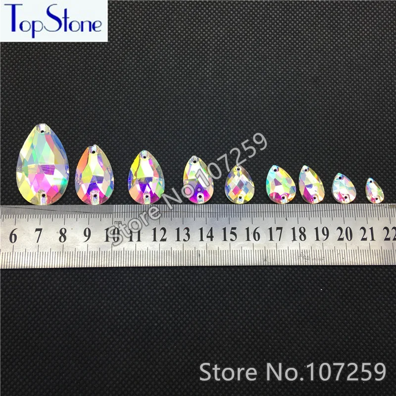 TopStone 3230 # капля КРИСТАЛЛ AB Стразы пришивные каплевидные стеклянные камни Размер