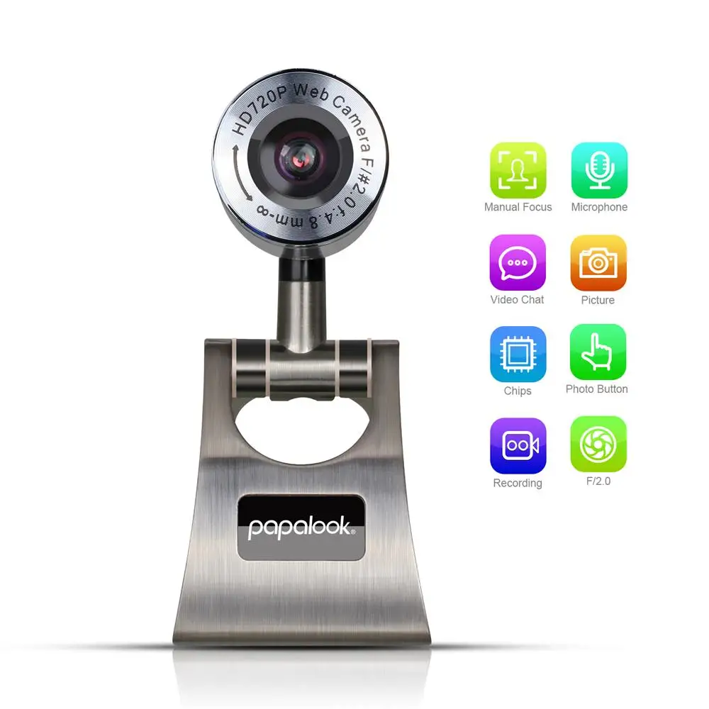 Веб камера Papalook PA150 высокой четкости HD 720p для компьютера ПК USB веб со встроенным