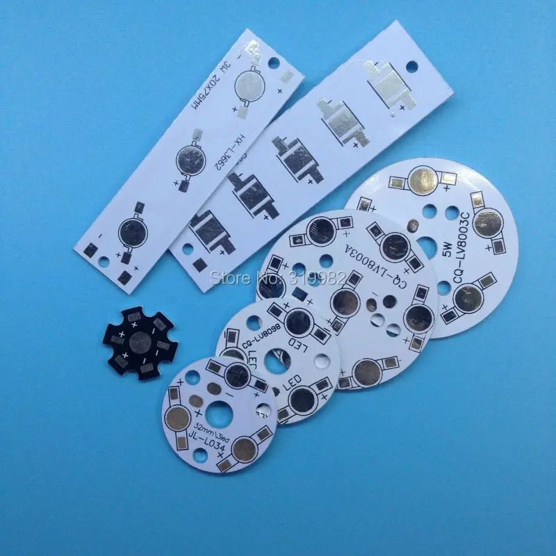 Светодиодная панель PCB высокой мощности 10 шт. алюминиевая радиаторная основа 1 Вт