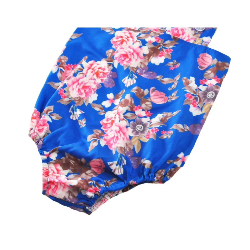 SOSOCOER Детский комбинезон с цветочным принтом и рукавами мушками цельный для